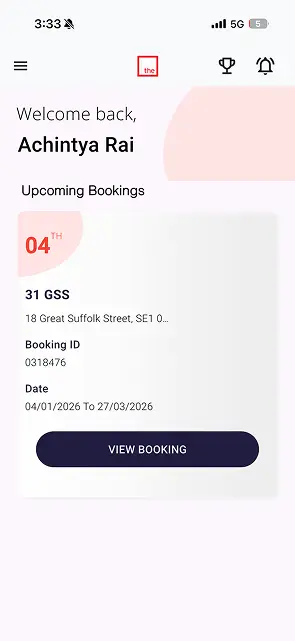 Old APerfectStay app screen
